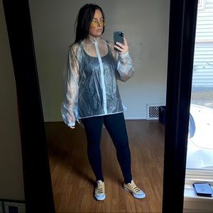 Transparent cycling/rain jacket